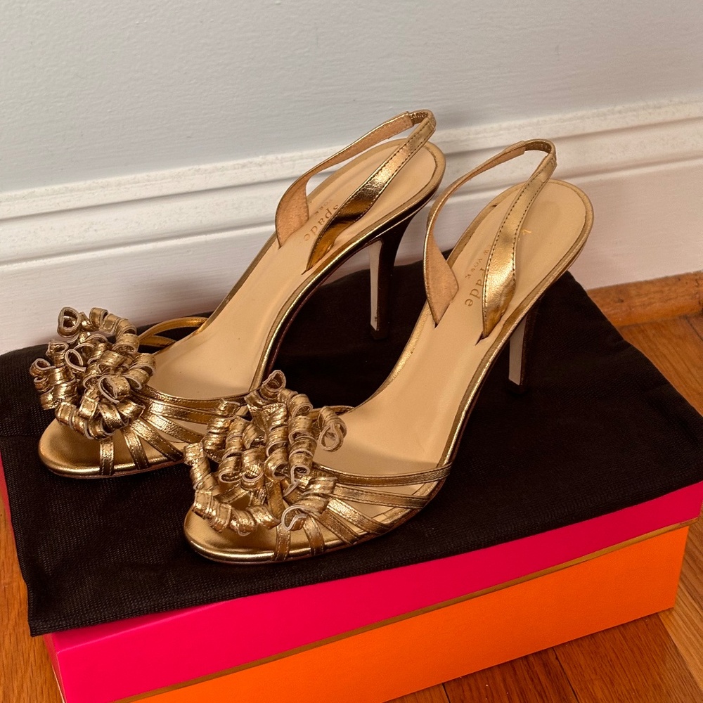 Kate Spade Colby Gold Slingback 6.5